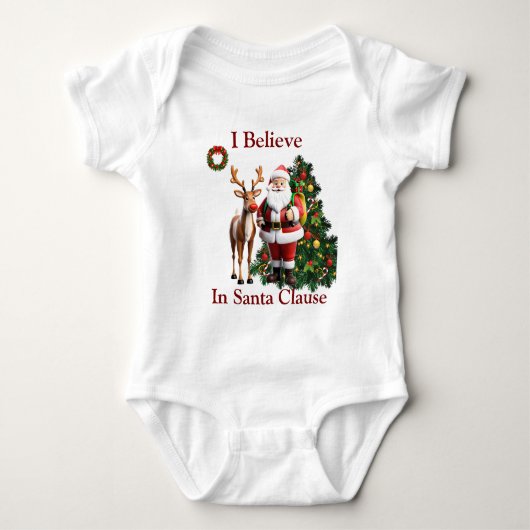 Kerstman baby topje romper (Voorkant)