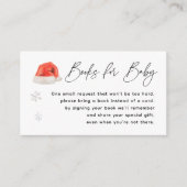 Kerstman Baby Vakantie Baby Shower Boek Verzoek Informatiekaartje (Voorkant)