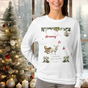 Kerstman Baby Winter Deer Mama To Be T-shirt