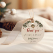 Kerstman Baby Winter Rood Groen Baby shower Bedankjes Labels