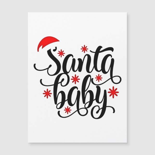 Kerstman Baby Zwangerschapsaankondiging Kerstmis K (Voorkant)