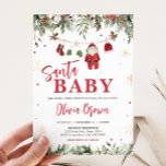 Kerstman Babykleding Winter Christmas Baby shower Kaart<br><div class="desc">Welkom uw kleintje met onze hartverwarmende Christmas Baby shower Invitation Printable. Personaliseer om de vreugde te delen met je geliefden! BS970</div>