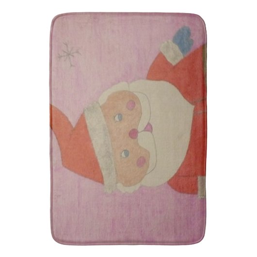  kerstman badmat (Voorkant Verticaal)