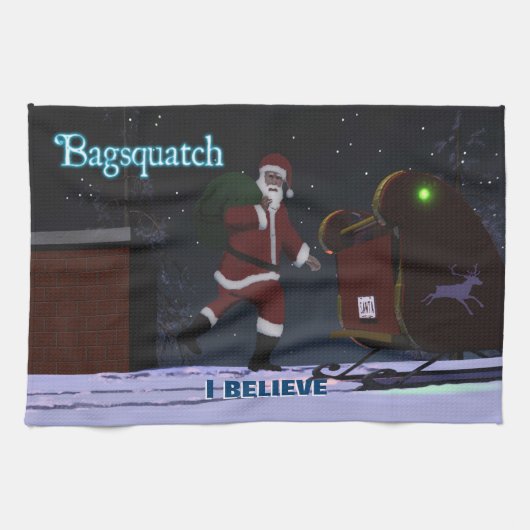 Kerstman - Bagsquatch Theedoek (Horizontaal)