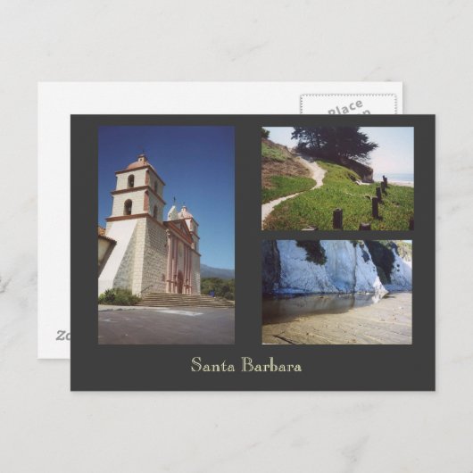 Kerstman Barbara Briefkaart (Voorkant / Achterkant)