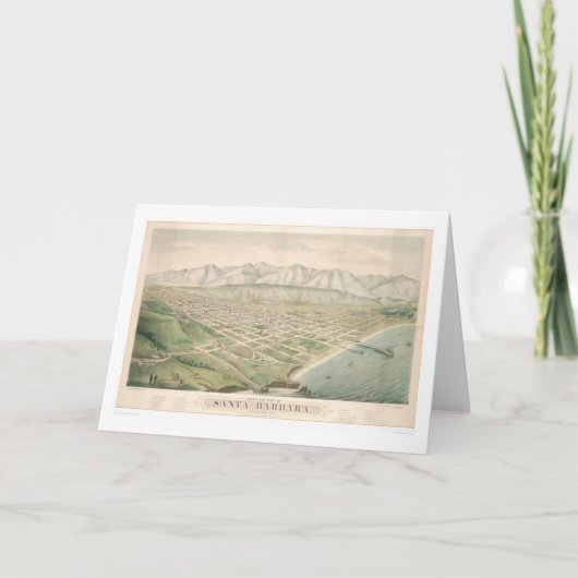 Kerstman Barbara, CA. Panoramische Kaart 1877 (Voorkant)