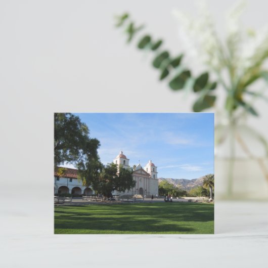 Kerstman Barbara Mission, Californië Briefkaart (Staand voorkant)