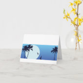 Kerstman Barbara Moonrise Customizable Notecard Kaart (Gele Bloem)