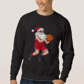 Kerstman Basketbal Hoops Kerstmis Trui (Voorkant)