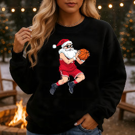 Kerstman Basketbal Hoops Kerstmis Trui