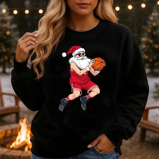 Kerstman Basketbal Hoops Kerstmis Trui