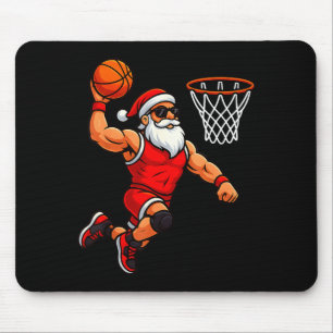 Kerstman Basketbalspeler Dunking Basketbal Muismat