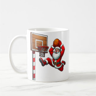 Kerstman Basketbalspeler Kerstmis Koffiemok