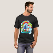 Kerstman Beach Boat Zomer Kerstmis in juli T-shirt (Voorkant volledig)