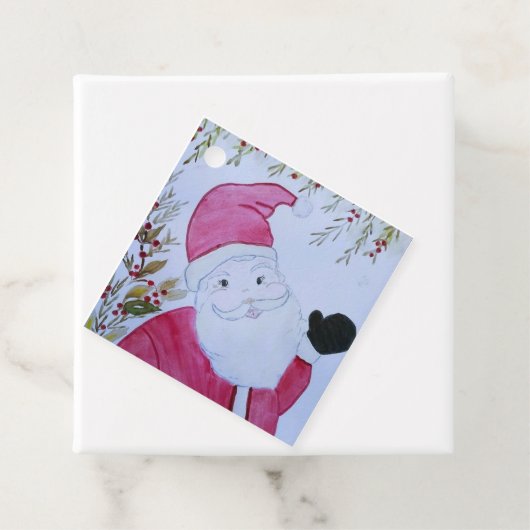  kerstman bedankjes labels (In situ)