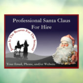 Kerstman Bedrijfs Ruitstickers Raamsticker (Vel 3)