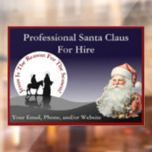 Kerstman Bedrijfsruitstickers Raamsticker (Vel 2)