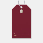 Kerstman Beer's Sleigh Feestelijke Wensen Cadeaulabel (Achterkant)