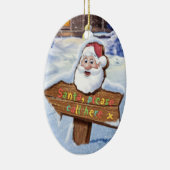 Kerstman, bel hier keramische kerstdeco keramisch ornament (Rechts)