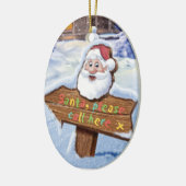 Kerstman, bel hier keramische kerstdeco keramisch ornament (Links)