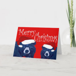 Kerstman beren Kerst Holiday wenskaarten. Feestdagen Kaart