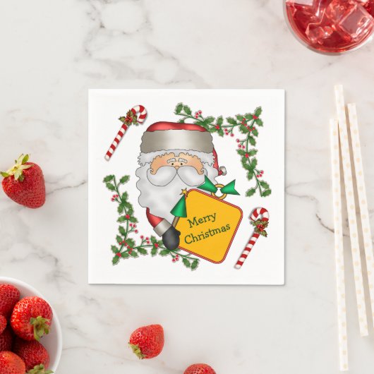 Kerstman Bericht Vakantie Servet (Insitu)