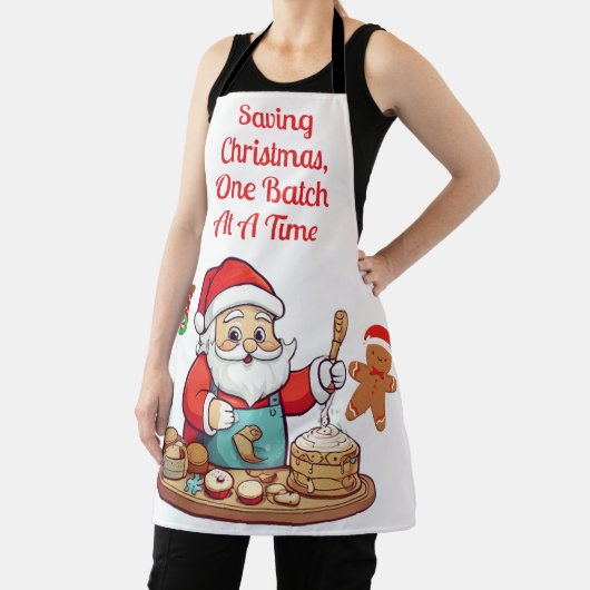 Kerstman Bespaar Kerstmis Een Batch Bij Een | Schort (Insitu)