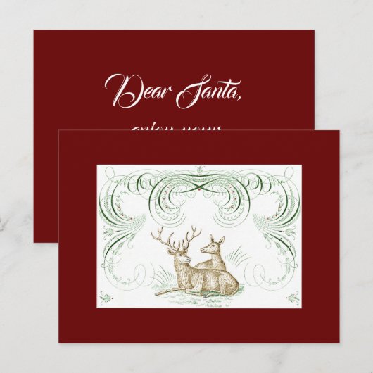 Kerstman: "Beste kerstman" Briefkaart (Voorkant / Achterkant)