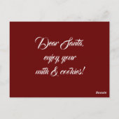 Kerstman: "Beste kerstman" Briefkaart (Achterkant)