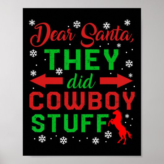 Kerstman, beste kerstman, cowboy Stuff Horseba Poster (Voorkant)