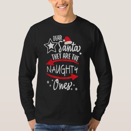 Kerstman, beste kerstman... het zijn de naughty's t-shirt (Voorkant)
