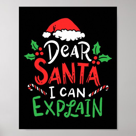 Kerstman, beste kerstman, ik kan de grappige Santa Poster (Voorkant)