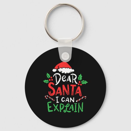 Kerstman, beste kerstman, ik kan de grappige Santa Sleutelhanger (Voorkant)