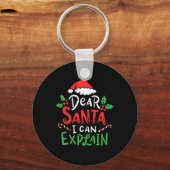 Kerstman, beste kerstman, ik kan de grappige Santa Sleutelhanger (Voorkant)