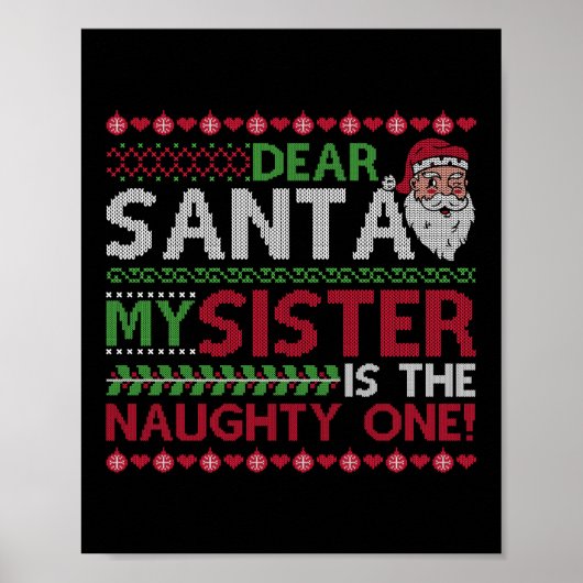Kerstman, beste kerstman, mijn zuster is de Naught Poster (Voorkant)