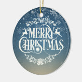 Kerstman beste man ooit, definitie snowflakes keramisch ornament (Links)