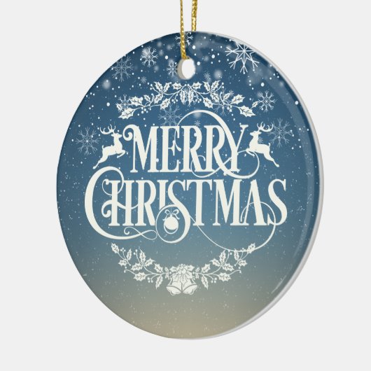 Kerstman beste man ooit, definitie snowflakes keramisch ornament (Links)