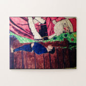 KERSTMAN BETRAAPT DOOR KIND LEGPUZZEL (Horizontaal)