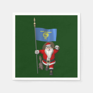 Kerstman bezoekt de Beversstaat Servetten
