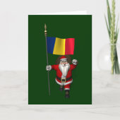 Kerstman bezoekt Roemenië Feestdagen Kaart (Voorkant)