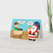 Kerstman Bezorging Concierge Kerst Humor Kaart (Voorkant)