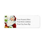  kerstman bezorgt kerstwensen etiket (Voorkant)