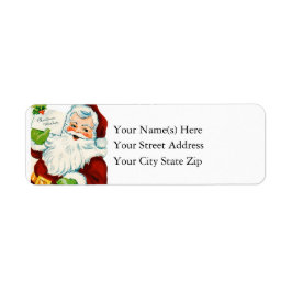  kerstman bezorgt kerstwensen etiket