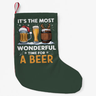 Kerstman Bier Kerstfeest Drinken Familie Cadeaus Kleine Kerstsok