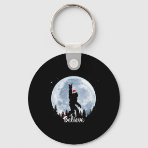 Kerstman Bigfoot Kerst Rock Roll Sasquatch Geloof Sleutelhanger