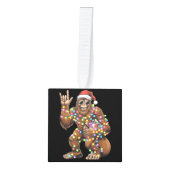 Kerstman Bigfoot Kerstlichten Rock Grappig Decoratie (Voorkant)