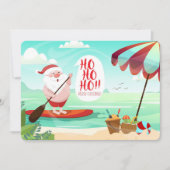 Kerstman bij de Beach Kaart (Voorkant)