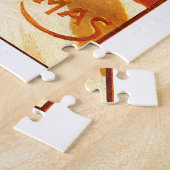Kerstman bij een schoorsteen legpuzzel (Zijkant)