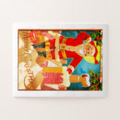 Kerstman bij een schoorsteen legpuzzel (Horizontaal)