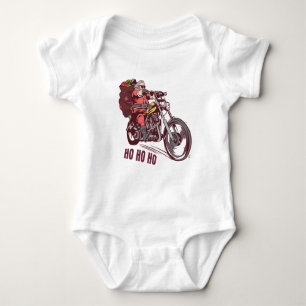 Kerstman Biker Kerstkostuum voor Bikers Uitnodigin Romper